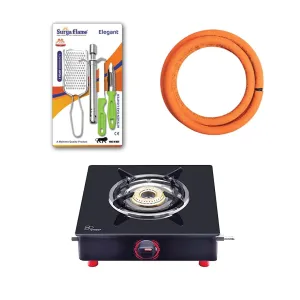 1 SF LPG STOVE 1B SMART MS NA|1 SF HOSE PIPE 1.5 MTR..|1 SF SPARK LIGHTER - ELEGANT (PACK OF 4)..vb