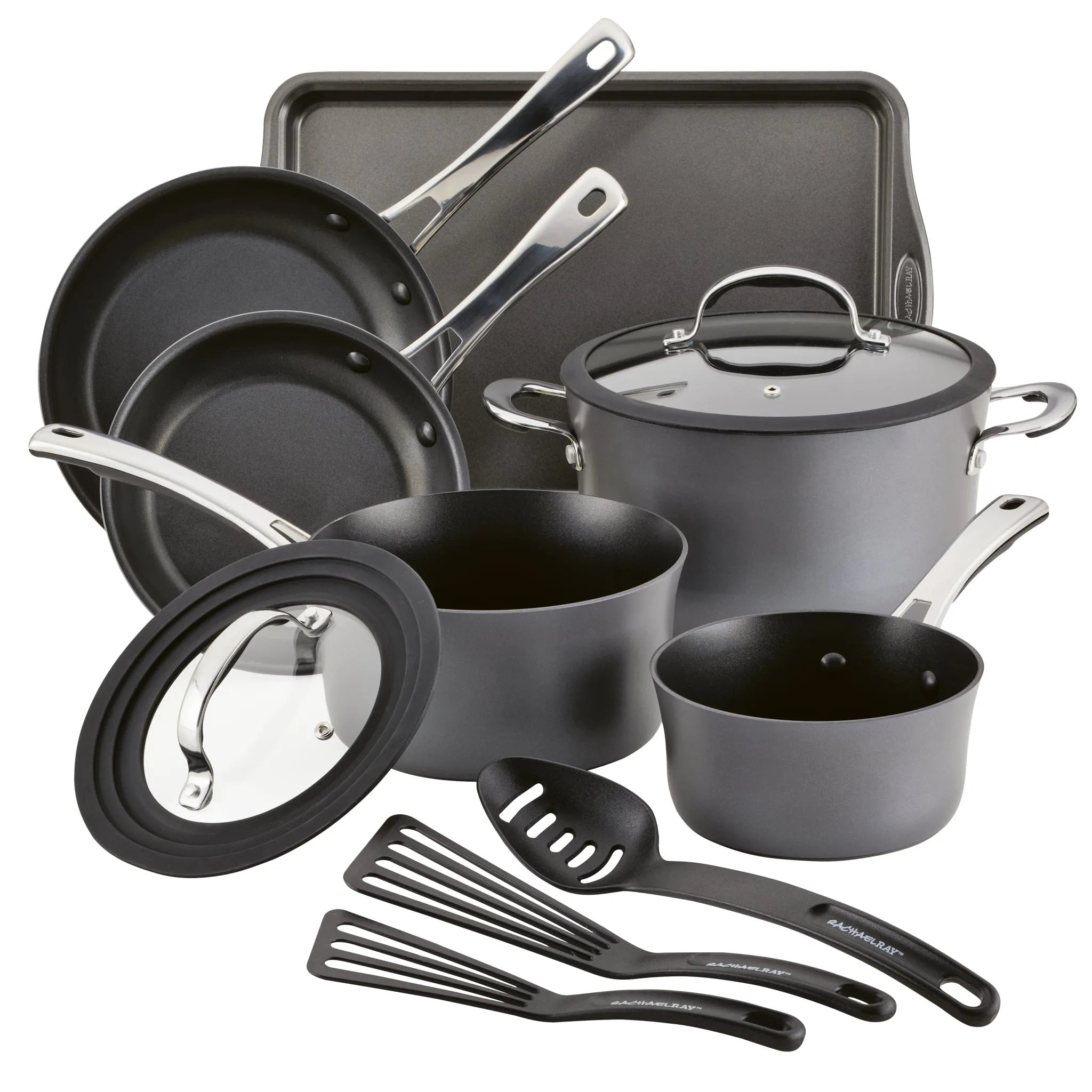 11-Piece Hard Anodized Nonstick Cookware Set