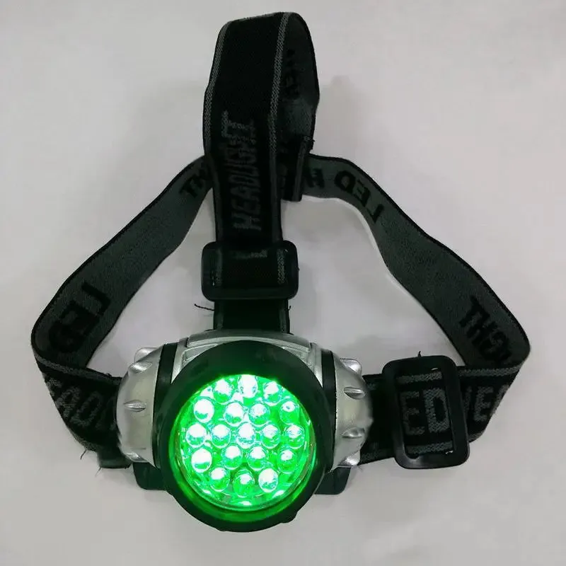 19 LED High Intensity Green Head Light Hydroponics Horticulture Grow Room Headlamp