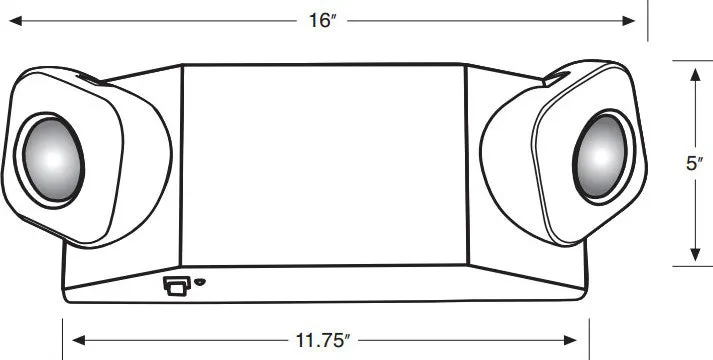 2 Head Emergency Fixture MR16 type Volt-120/277V