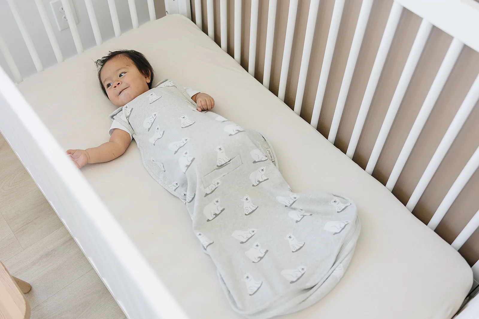 4 Season Ultimate Baby Sleep Bag, Merino Wool & Organic Cotton, 2 Months - 2 Years, Polar Bear