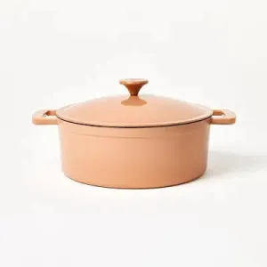 5.5qt Enamel Dutch Oven Terracotta Orange - Figmint