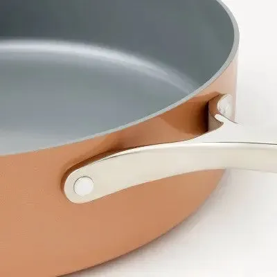 5qt Nonstick Ceramic Coated Aluminum Saute Pan Terracotta Orange - Figmint