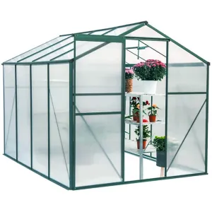 8'x6'x6.6' Aluminum Greenhouse Walk-in Garden Plant Greenhouses