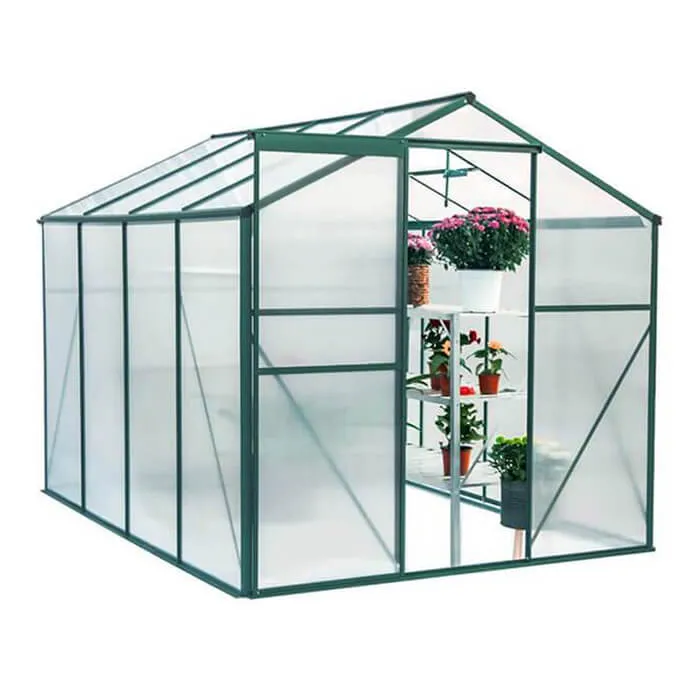 8'x6'x6.6' Aluminum Greenhouse Walk-in Garden Plant Greenhouses