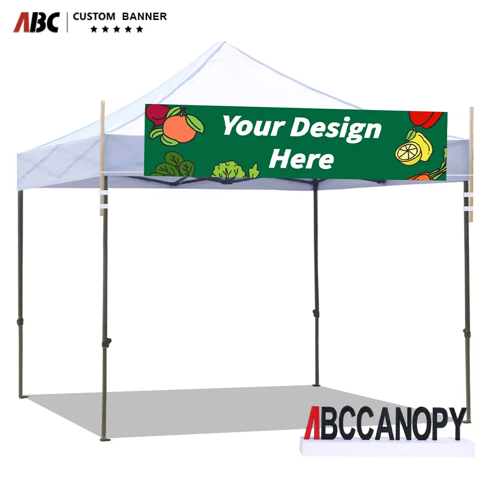 ABCCANOPY Custom Canopy & Pop Up Tent Banner (Photo, Text, Logo)