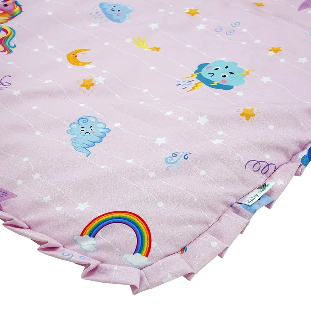 Baby Moo Unicorn Premium Quilted Hood Wrapper - Pink