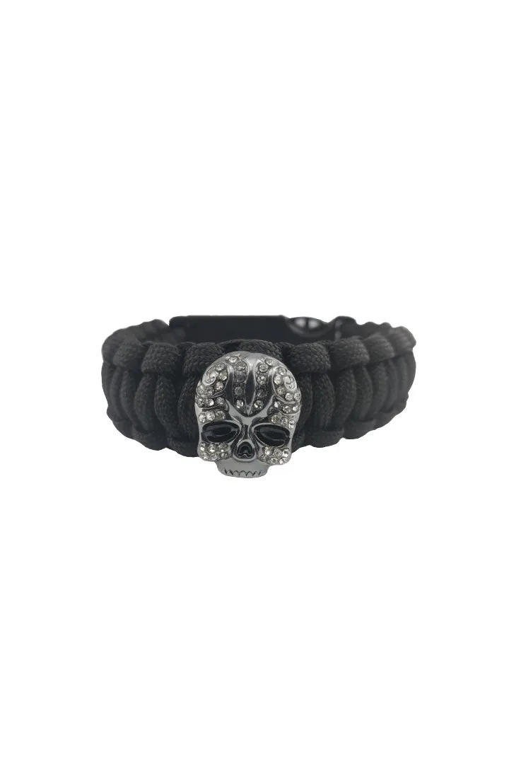 Bling Skull Survival Paracord Bracelet