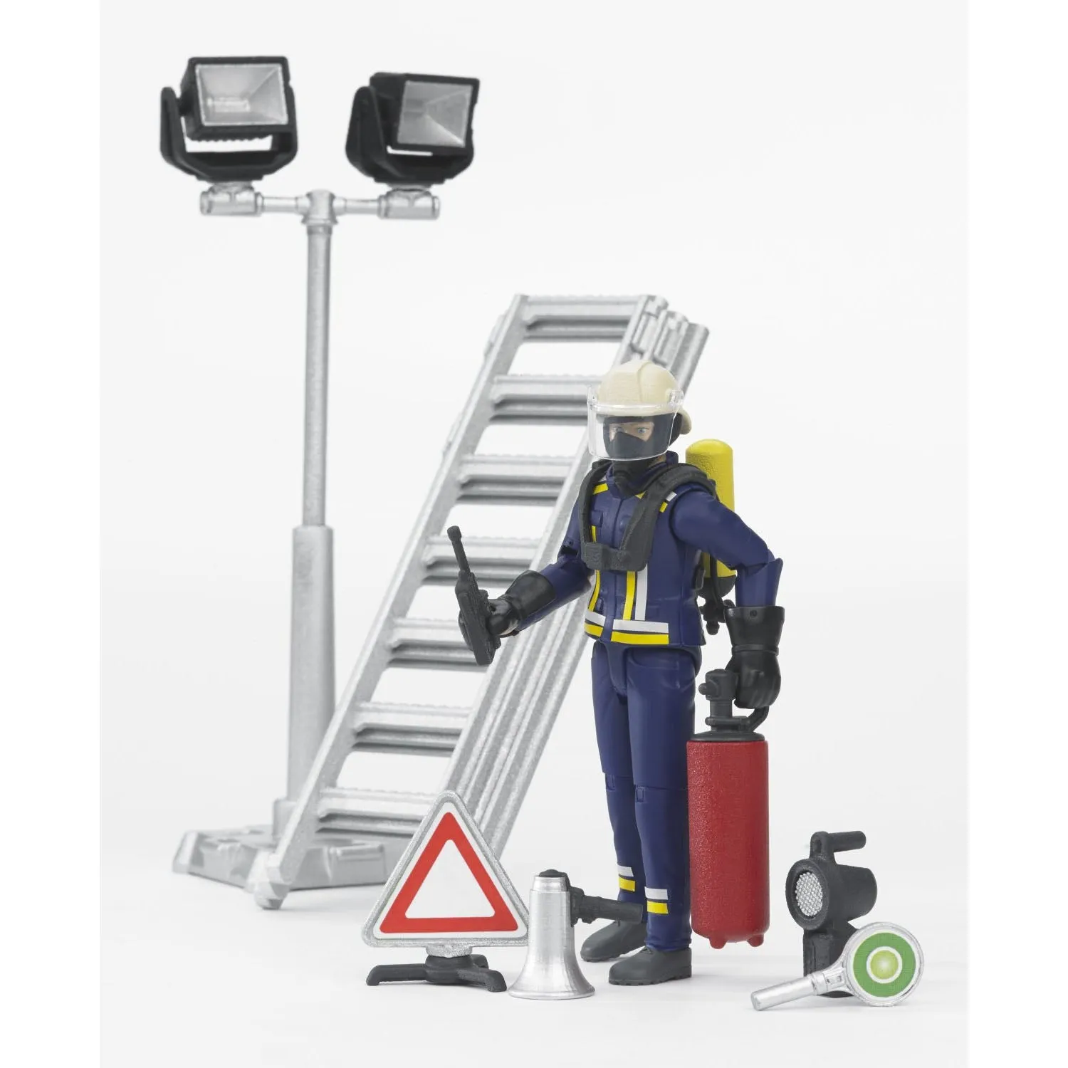 Bruder Fire Brigade Action Figure with Firefighting Accessories, 62700