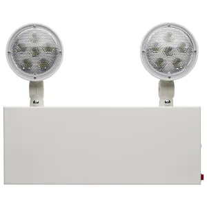 Emergency Light, 90min Ni-Cad backup, 120-277V, Dual Head, Universal Mounting, Steel/NYC