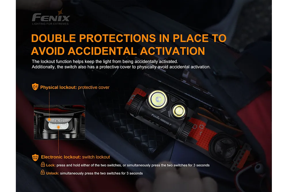 Fenix HM65R-T Trail Running LED Headlamp - 1500 Lumens