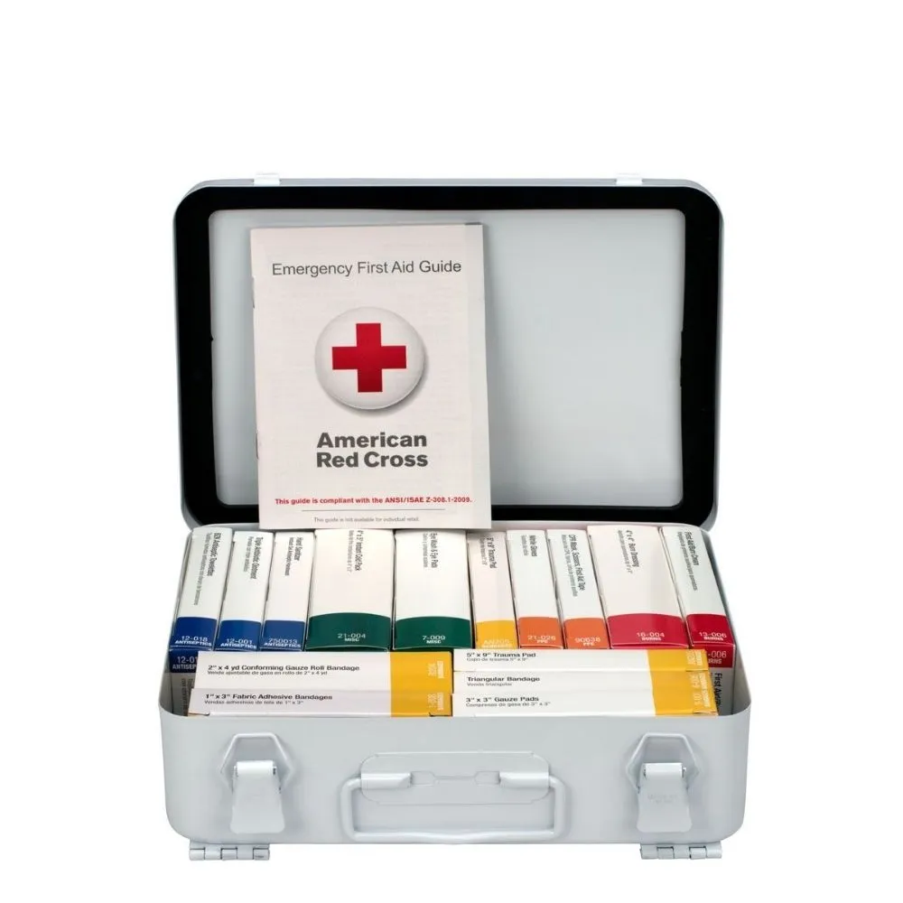 First Aid Only 90568 16 Unit First Aid Kit, ANSI A,  Metal Case