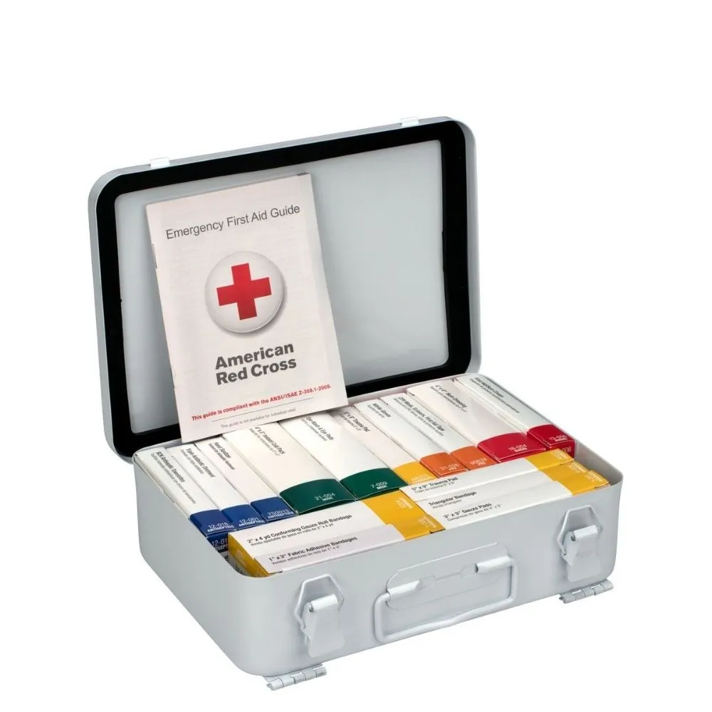 First Aid Only 90568 16 Unit First Aid Kit, ANSI A,  Metal Case