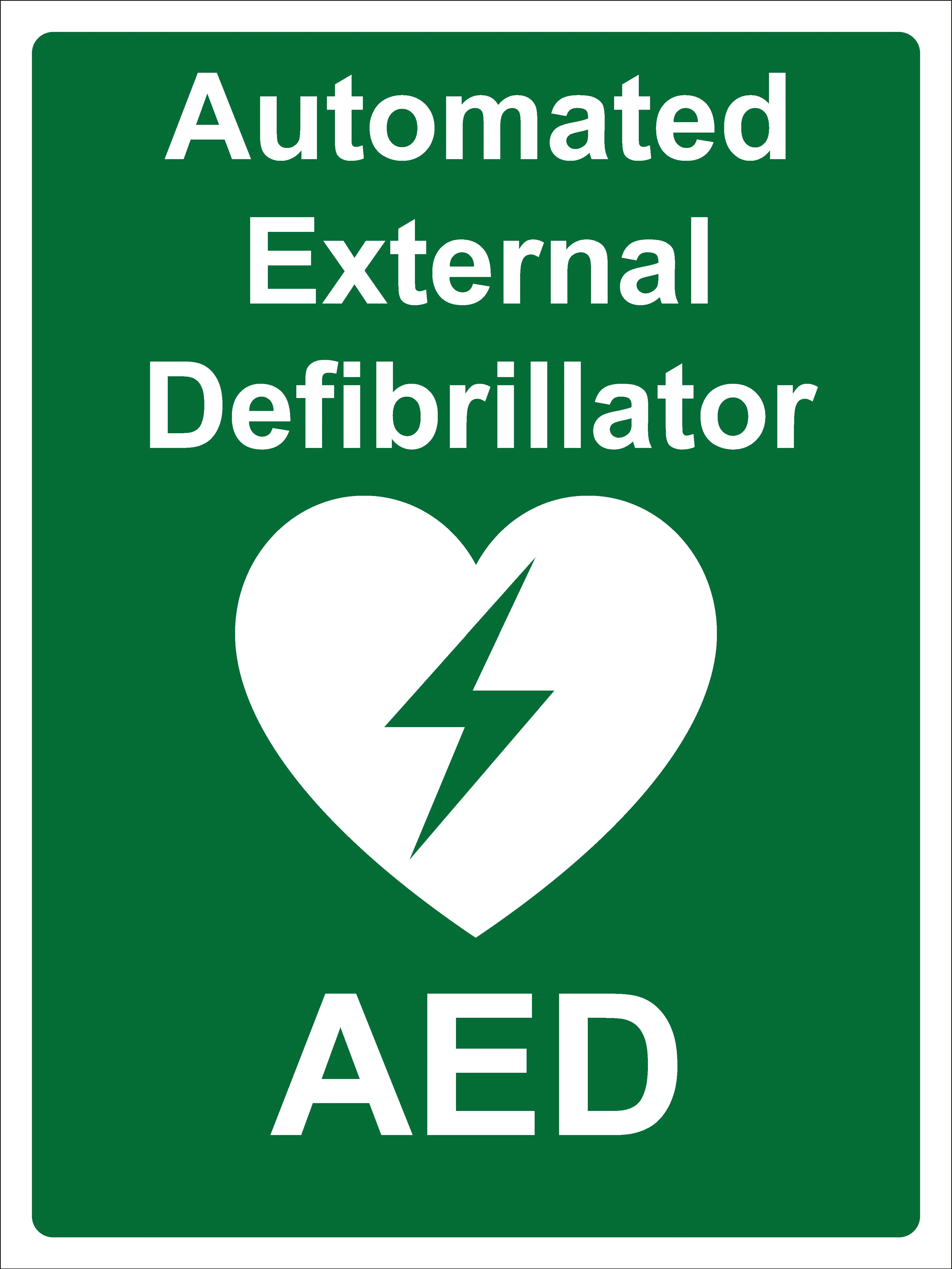 First Aid Sign - Automated External Defibrillator AED