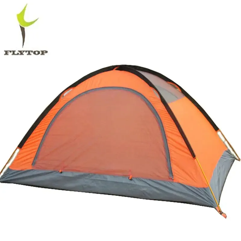 Flytop-Outdoor Camping Tent With Snow Skirt, Double Layer, Aluminum Rod, Topwind 2 Plus, 4 Seasons, Good Quality