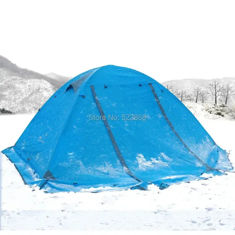 Flytop-Outdoor Camping Tent With Snow Skirt, Double Layer, Aluminum Rod, Topwind 2 Plus, 4 Seasons, Good Quality