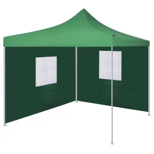 Foldable Tent with 2 Walls 3x3 m Green