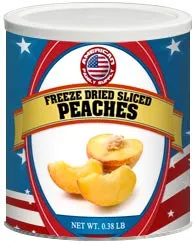 Fresh and Honest Foods 100% All Natural Freeze-Dried Peach Slices 7.04 OZ #10 Can