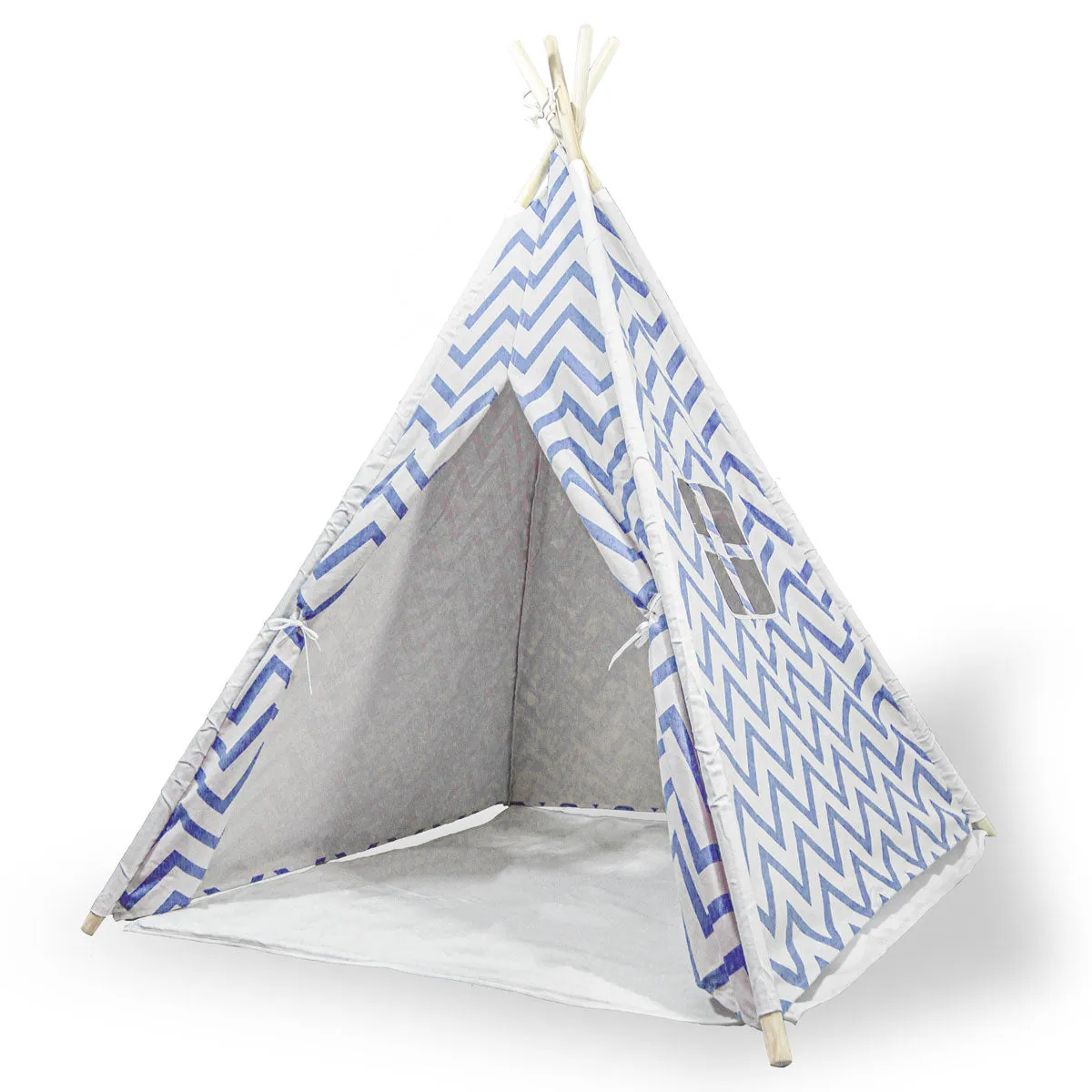 Giant Cotton Canvas Kids Teepee Wigwam Children Pretend Play Tent Indoor Outdoor Party