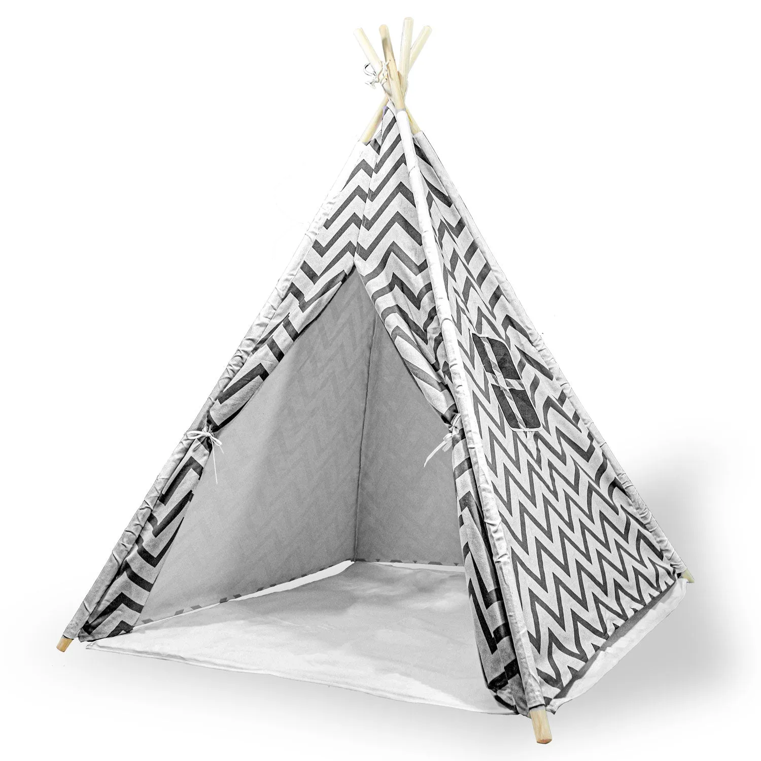 Giant Cotton Canvas Kids Teepee Wigwam Children Pretend Play Tent Indoor Outdoor Party