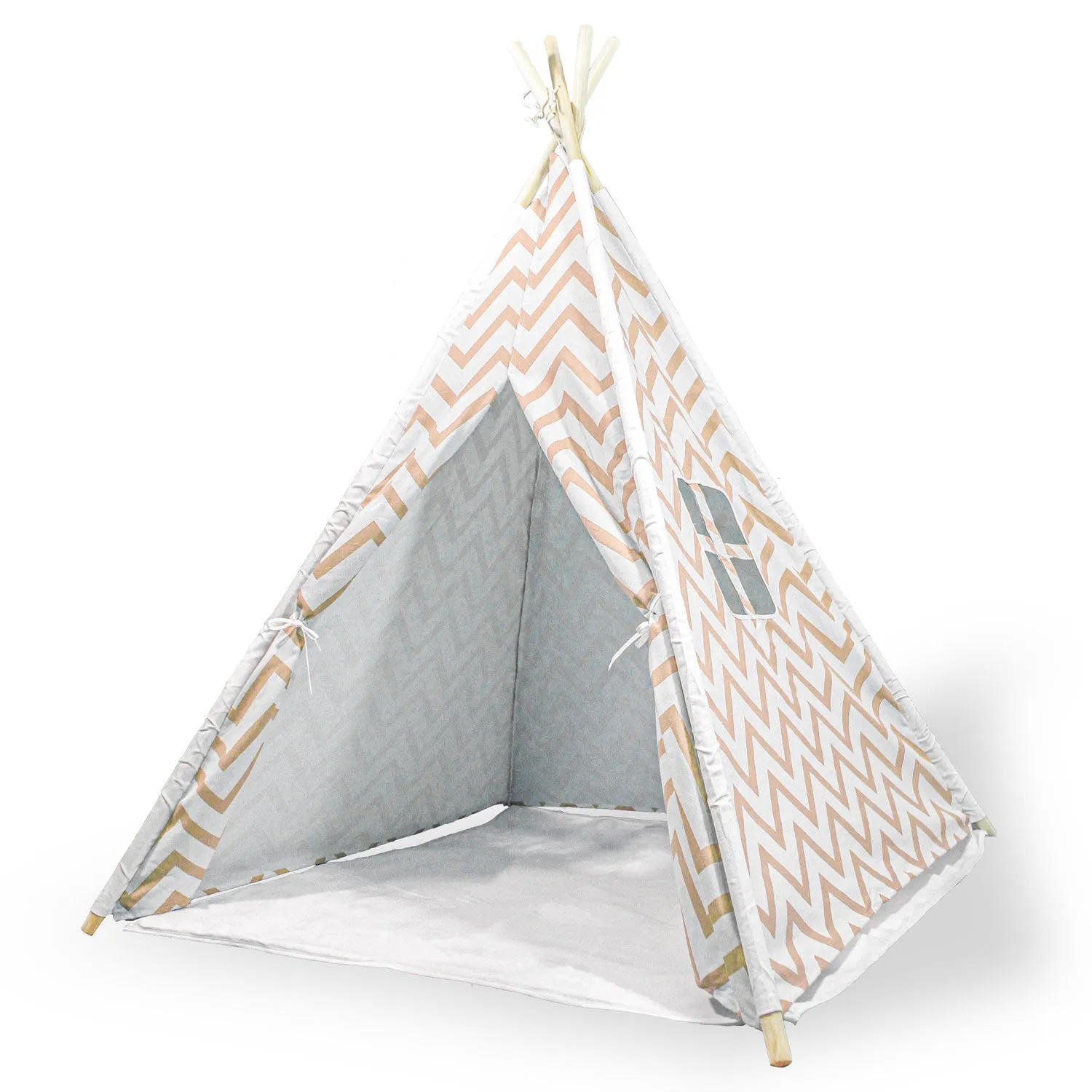 Giant Cotton Canvas Kids Teepee Wigwam Children Pretend Play Tent Indoor Outdoor Party