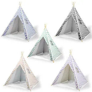 Giant Cotton Canvas Kids Teepee Wigwam Children Pretend Play Tent Indoor Outdoor Party