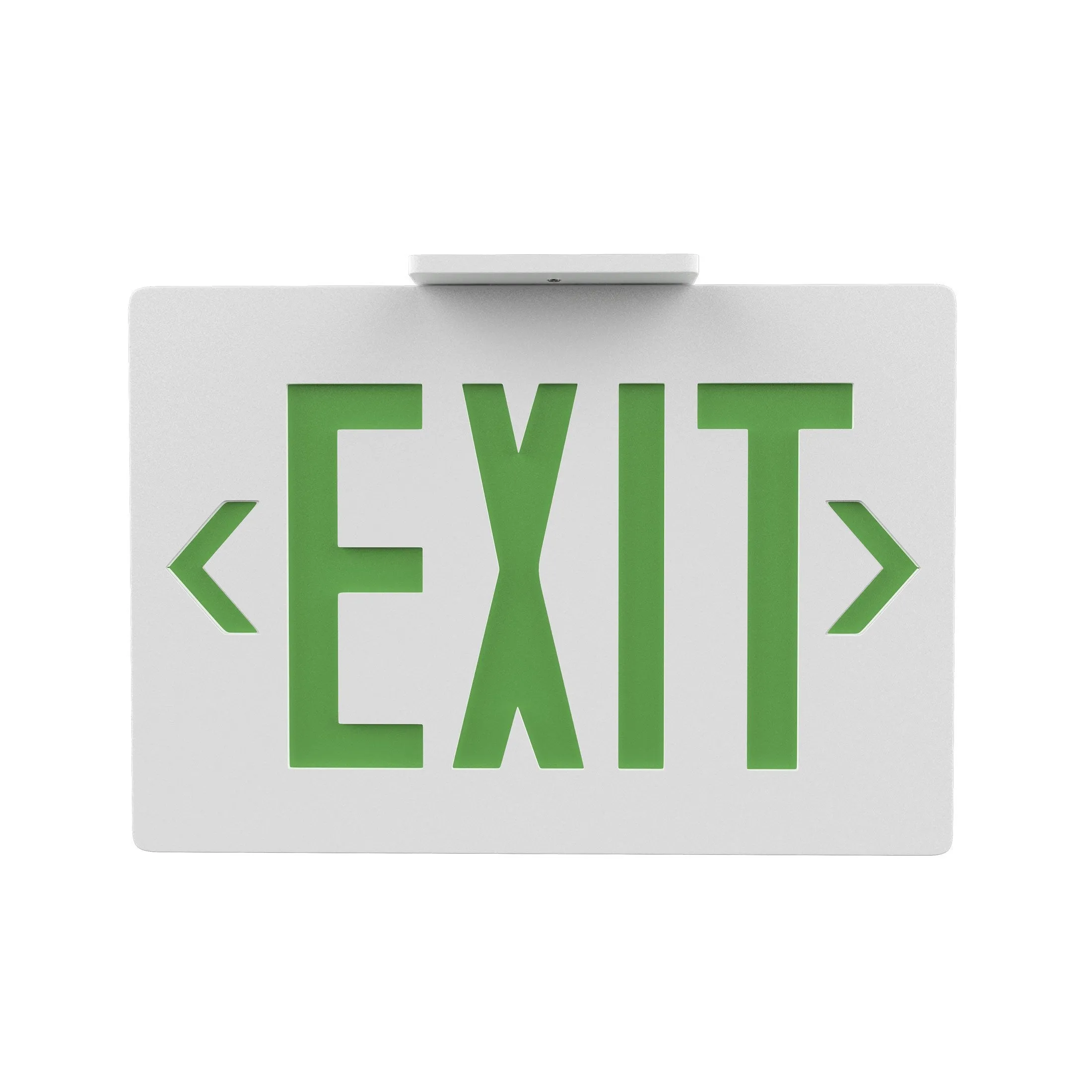 Green LED Exit Sign, Double Sided, 4W, UL,CUL, AC 120V-277V, 90-min Backup Battery, Exit Light for Business, Residential