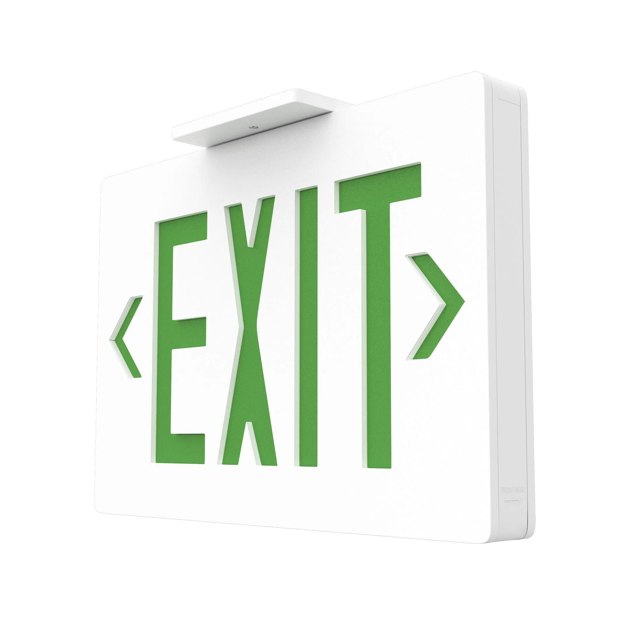 Green LED Exit Sign, Double Sided, 4W, UL,CUL, AC 120V-277V, 90-min Backup Battery, Exit Light for Business, Residential