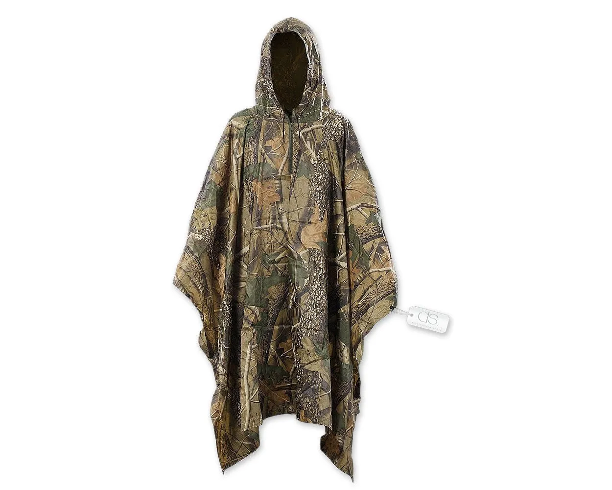 Heavy Duty Camo Rain Poncho - Leaf