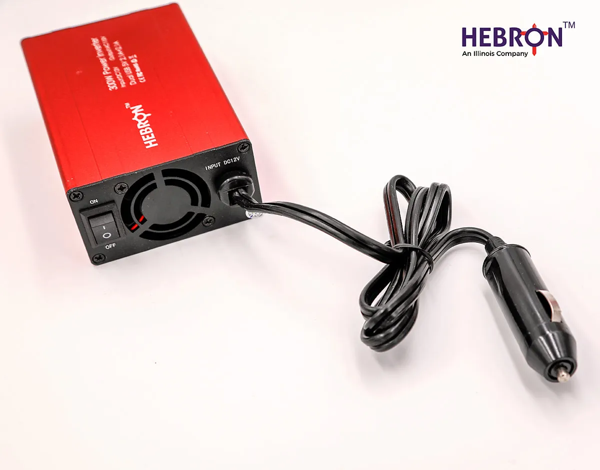 Hebron 300W Car Power Inverter - Portable 12V DC to 110V AC Charger