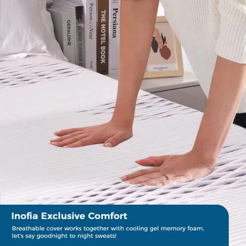 Inofia Sleep Gel Memory Foam Mattress Topper Single (New)