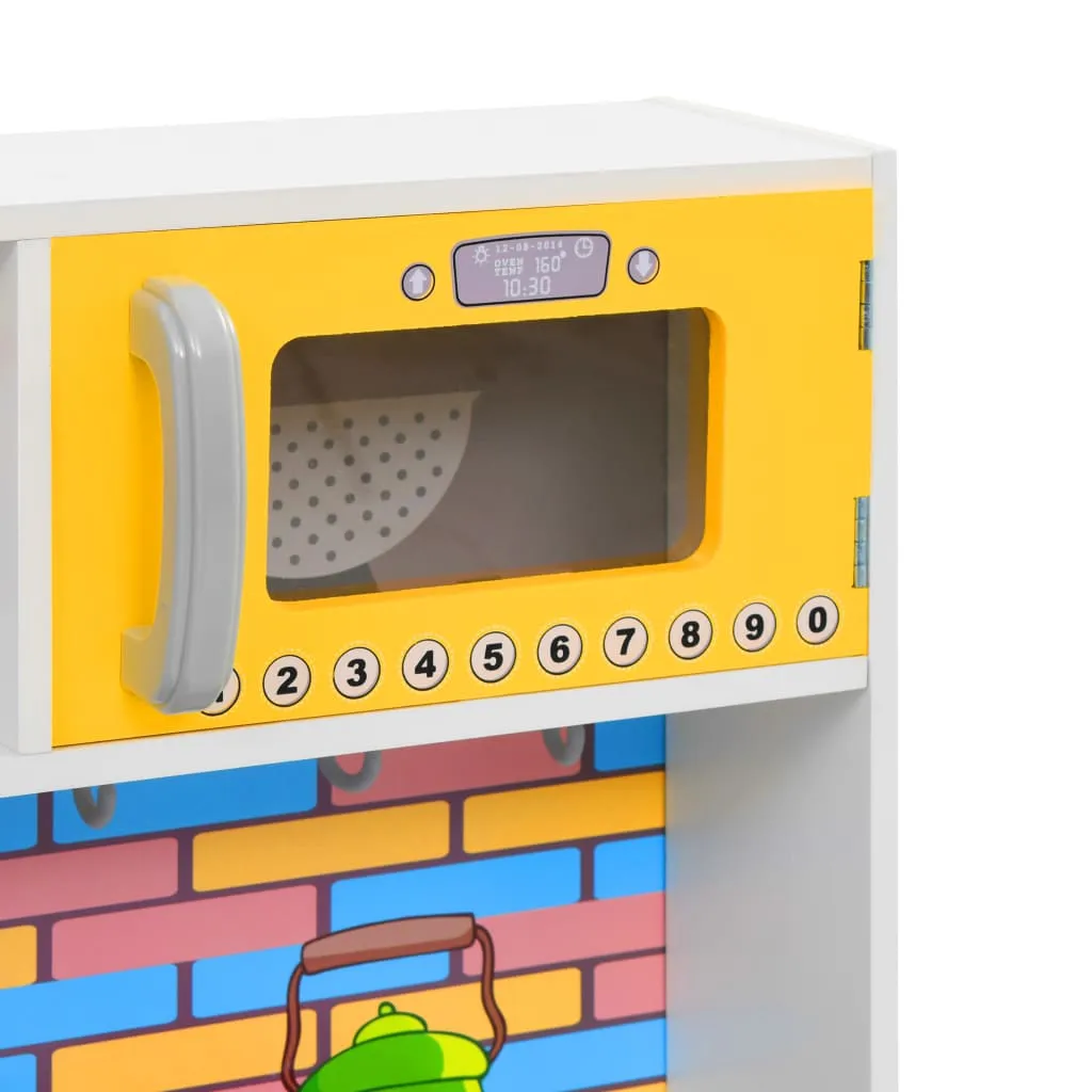 Kids' Play Kitchen MDF 80x30x85 cm Multicolour