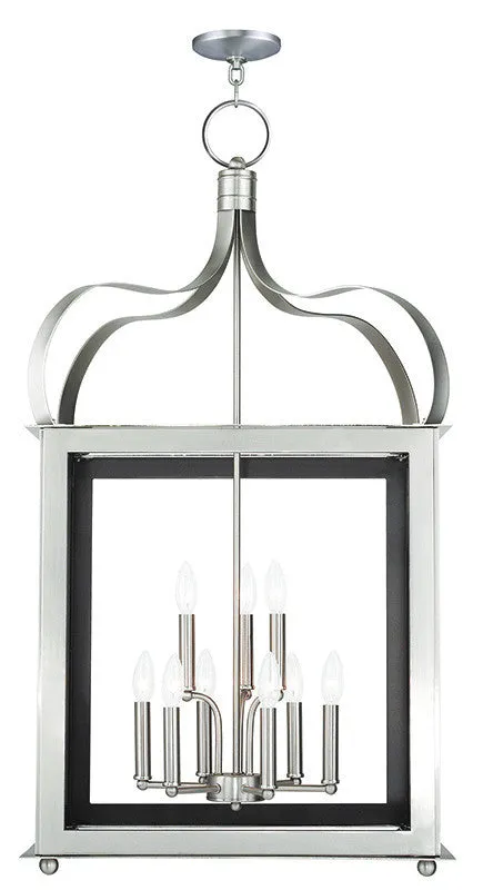 Livex Garfield 6 Light   3 Light Brushed Nickel Lantern - C185-43180-91