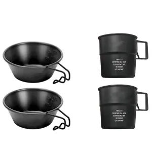 MKCAMP Cookware Set Hanging Pot Pan Camping Sierra Cup&Mugs Outdoor Camping Mess Kit for 1-2