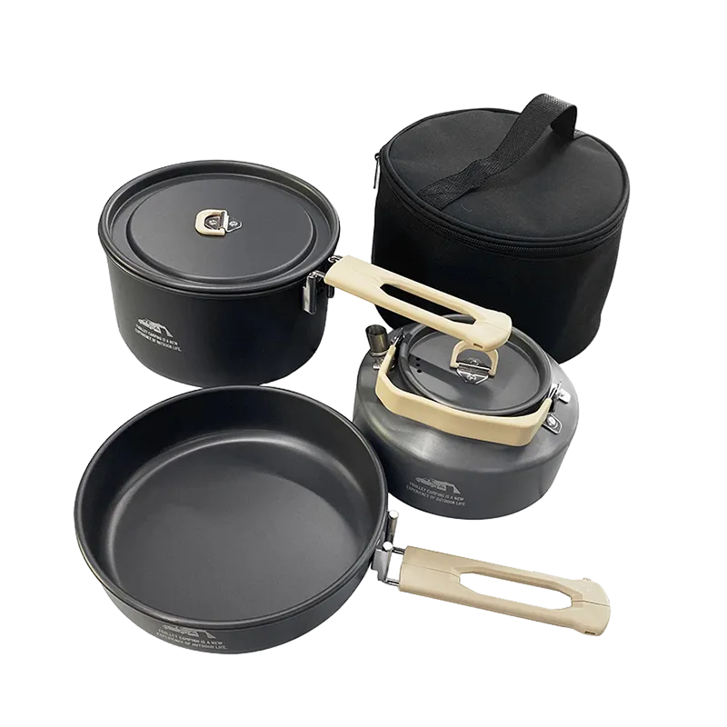 MKCAMP Cookware Set Hanging Pot Pan Camping Sierra Cup&Mugs Outdoor Camping Mess Kit for 1-2