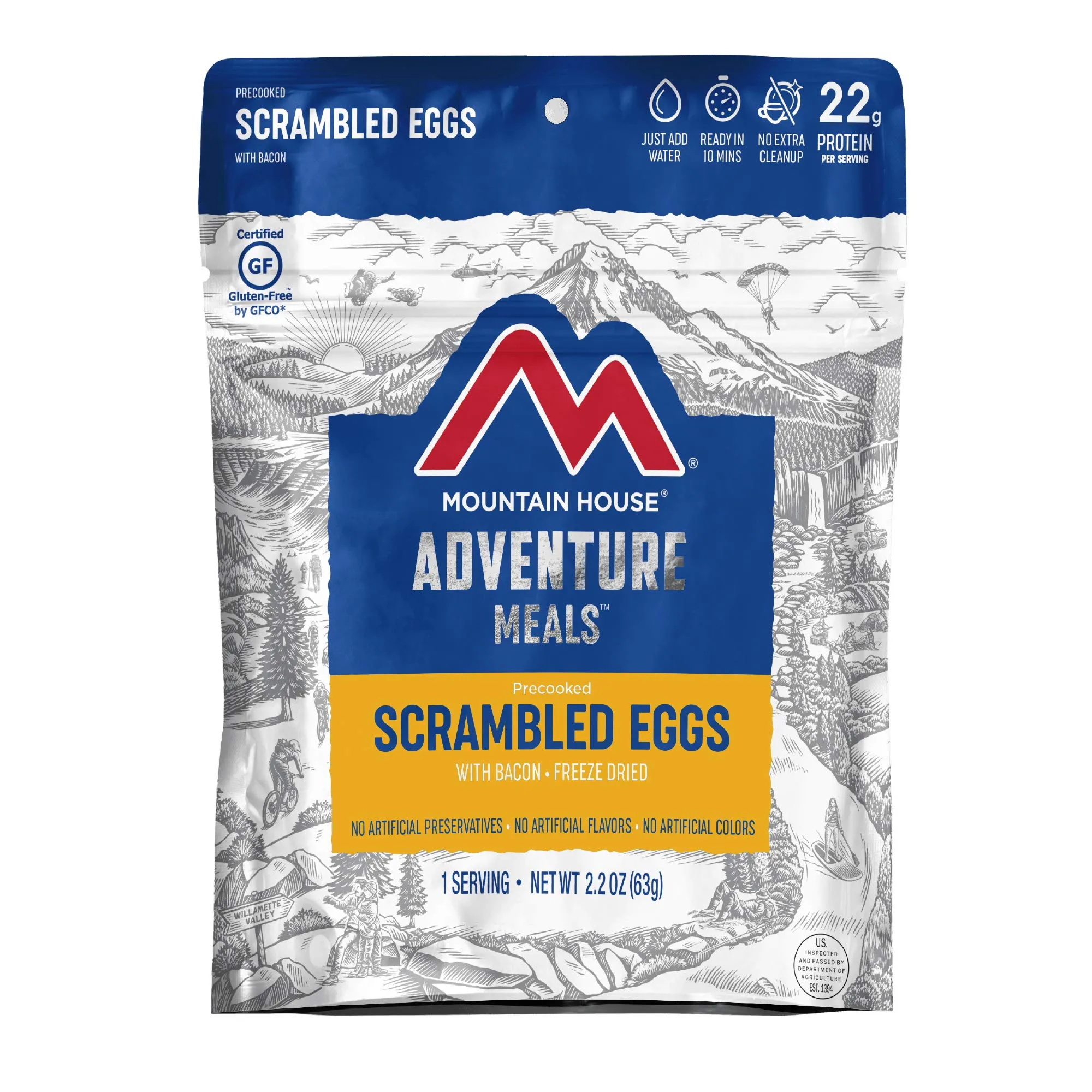 Mountain House - Scrambled Eggs with Bacon Pouch - 4 Pack