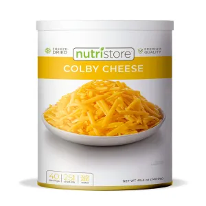 Nutristore Freeze-Dried Shredded Colby Cheese - 40 Servings #10 Can