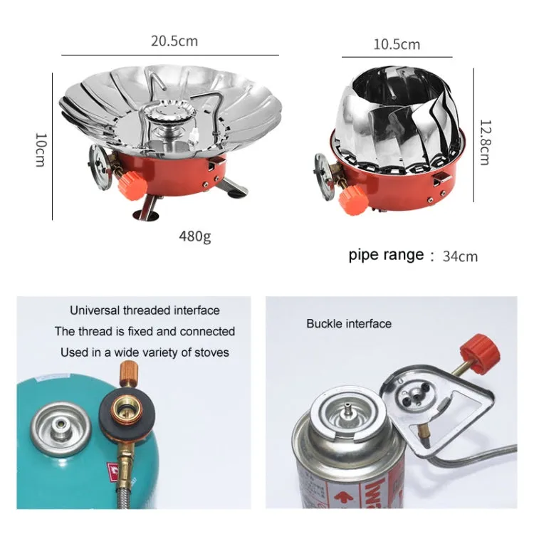 Outdoor Camping Mountaineering Portable Mini Gas Stove, Style: Lotus (Buckle Model)