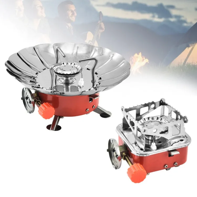 Outdoor Camping Mountaineering Portable Mini Gas Stove, Style: Lotus (Threaded Interface)