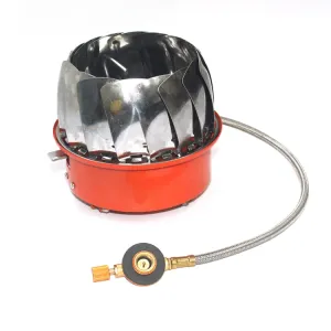 Outdoor Camping Mountaineering Portable Mini Gas Stove, Style: Lotus (Threaded Interface)