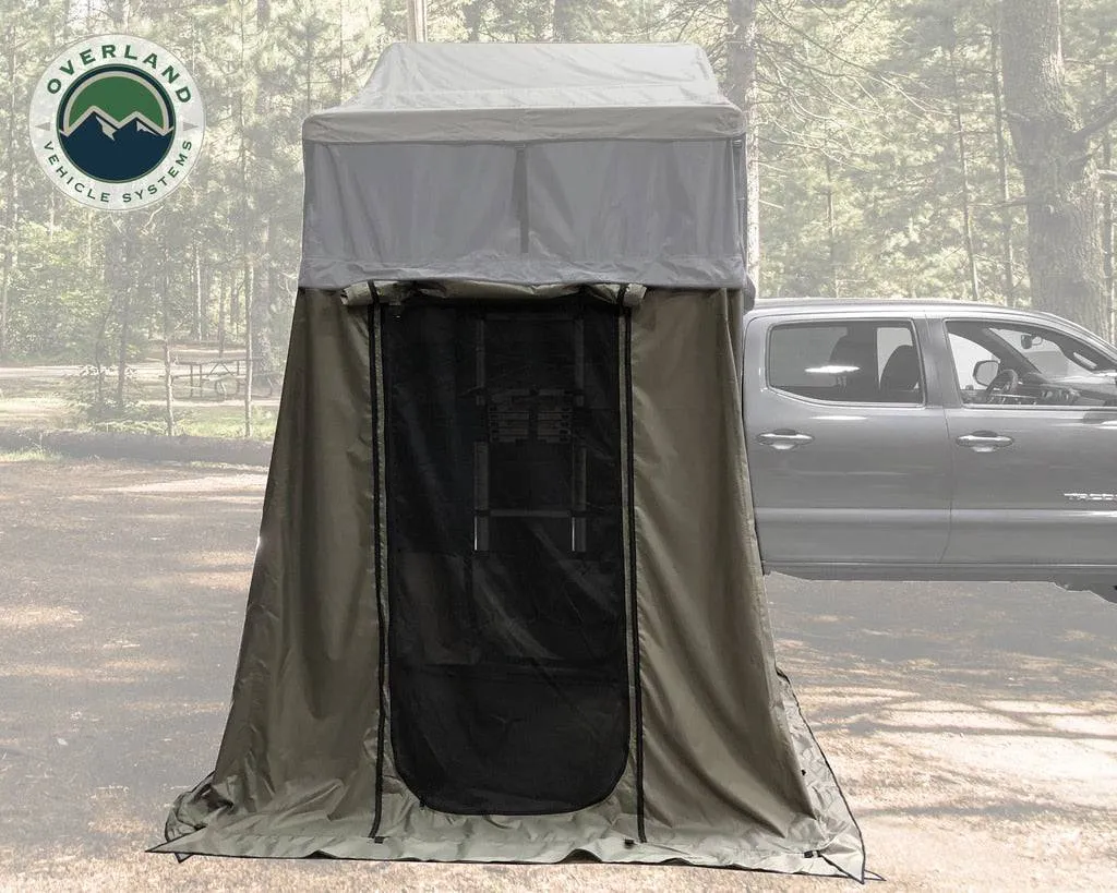 Overland Vehicle Systems Nomadic 3 Annex - Green Base With Black Floor & Travel Cover | Universal