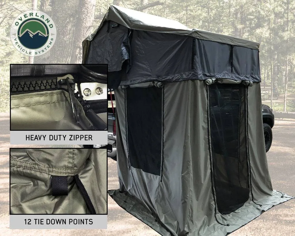 Overland Vehicle Systems Nomadic 3 Annex - Green Base With Black Floor & Travel Cover | Universal