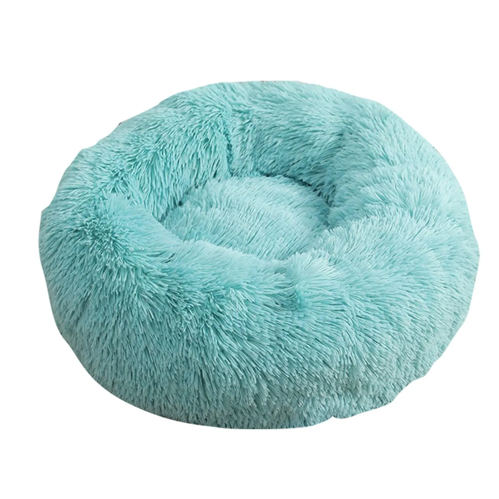 Pet Dog Bedding Warm Plush Round Comfortable Nest Comfy Sleeping kennel Green Large 90cm