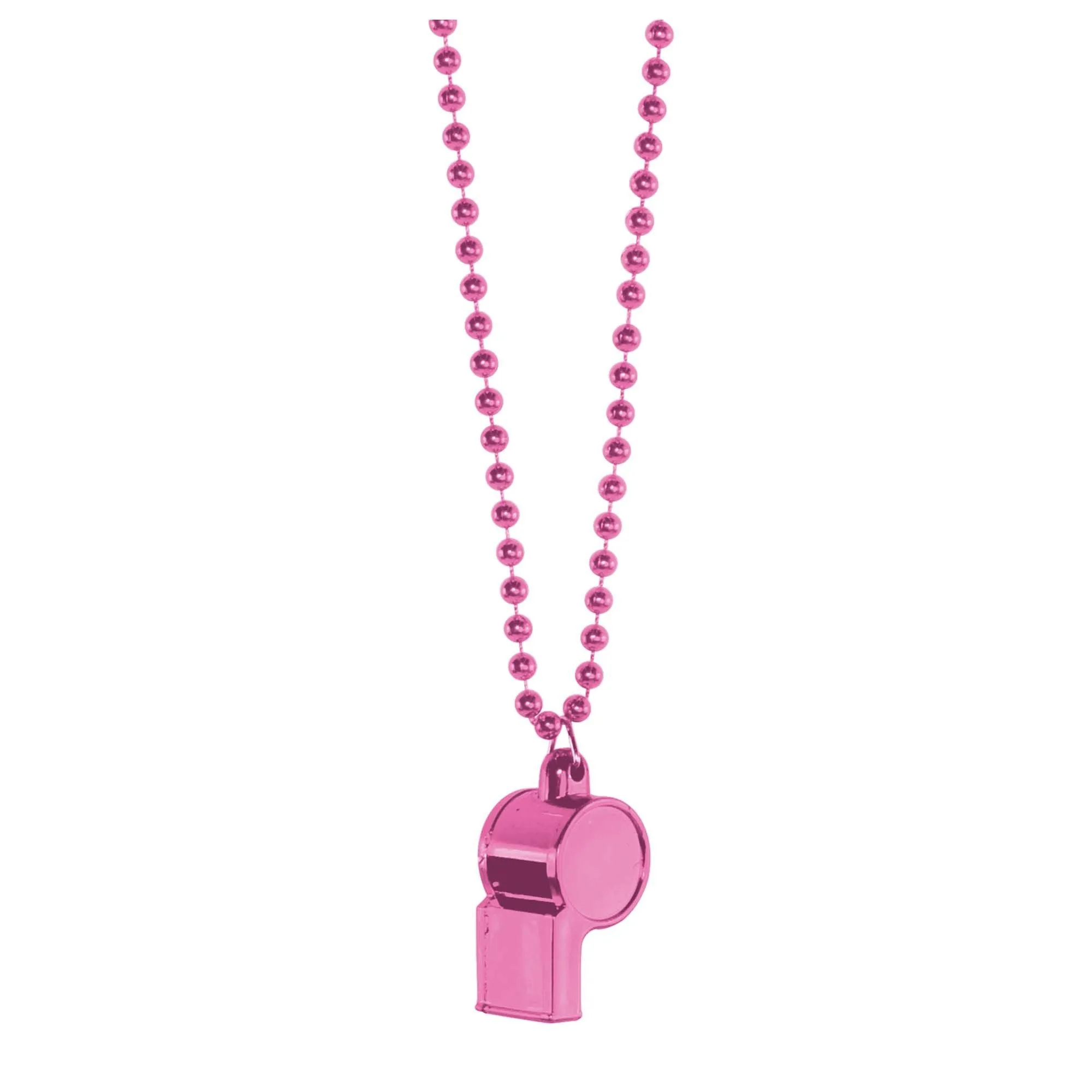 Pink Whistle On Bead Necklace | 1ct