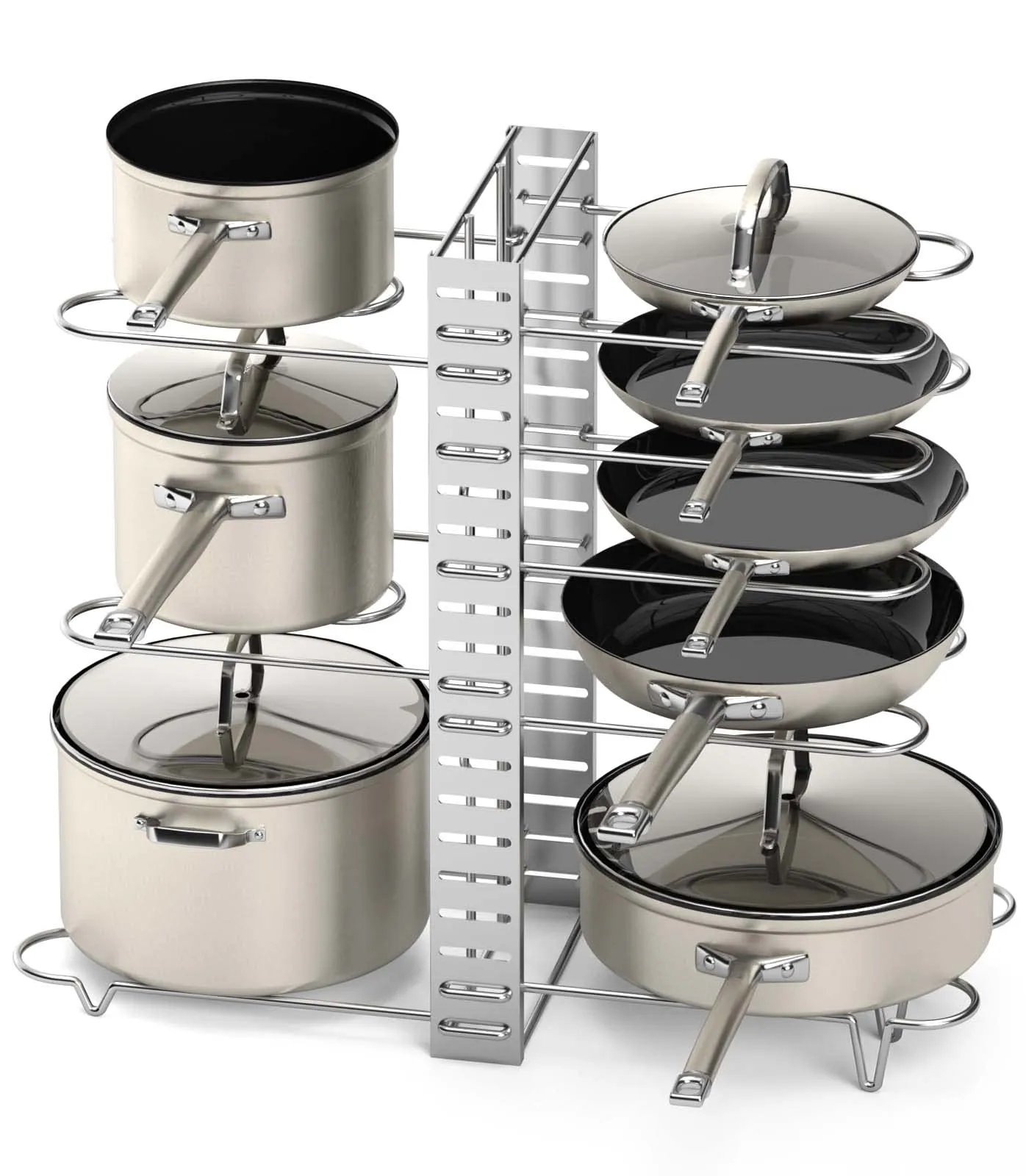 Pot Rack Organizer With 3 Diy Methods, White Spray Painting Metal Kitchen 8  Pots Holder