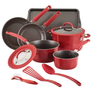 Rachael Ray Cook   Create 11pc Nonstick Aluminum Cookware Set Red