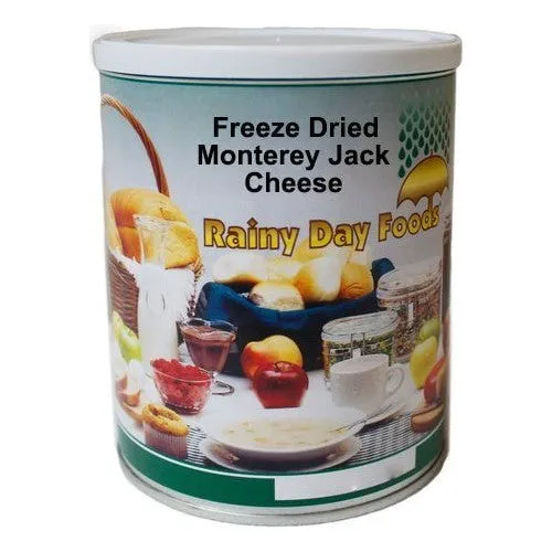 Rainy Day Foods Freeze-Dried Monterey Jack Cheese 37 oz #10 Can - 75 Servings