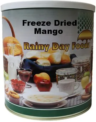 Rainy Day Foods Gluten-Free Freeze-Dried Mango 6 (Case of Six) #10 Cans - 120 Servings