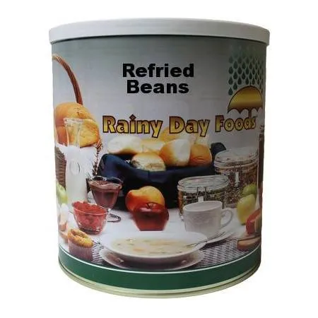 Rainy Day Foods Gluten-Free Refried Beans 40 oz #10 Can - 27 Servings