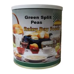 Rainy Day Foods Gluten-Free Split Green Peas 92 oz #10 Can - 29 Servings